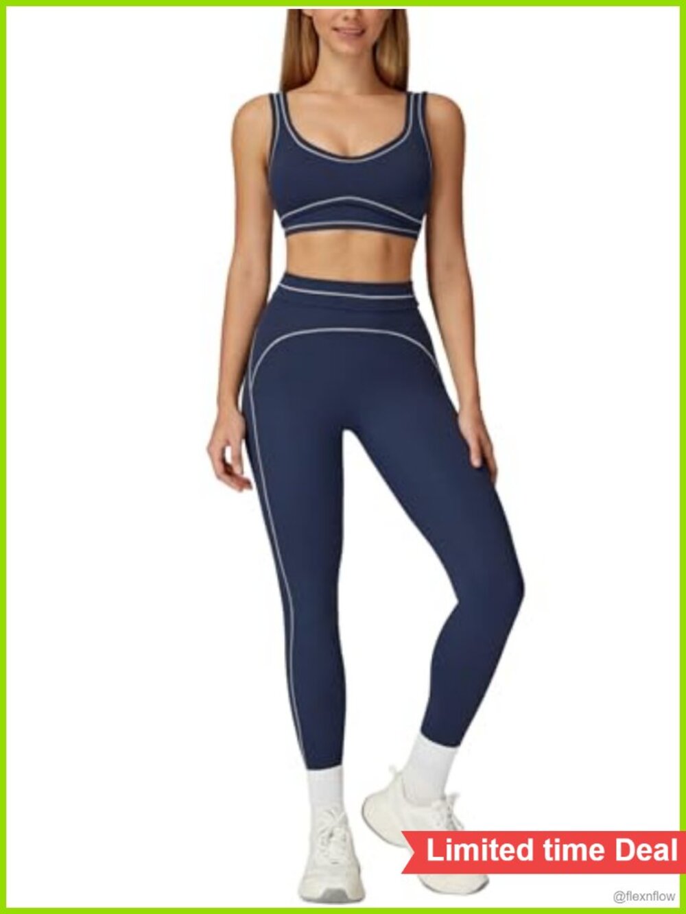 Women's 2-Piece U-Back Sports Bra & High Waist Yoga Leggings Set